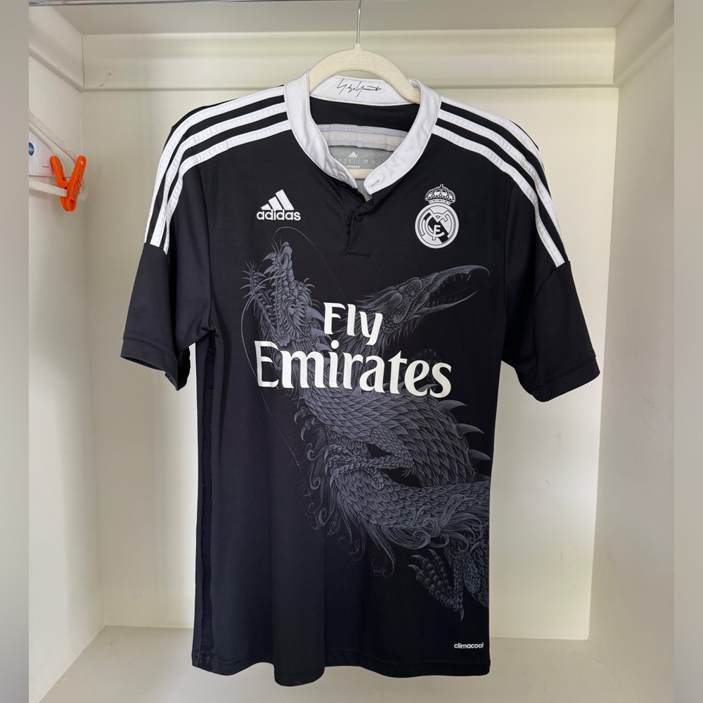 Real Madrid 2014/15 Yohji Yamamoto Third Black Dragon Retro Jersey Size Small